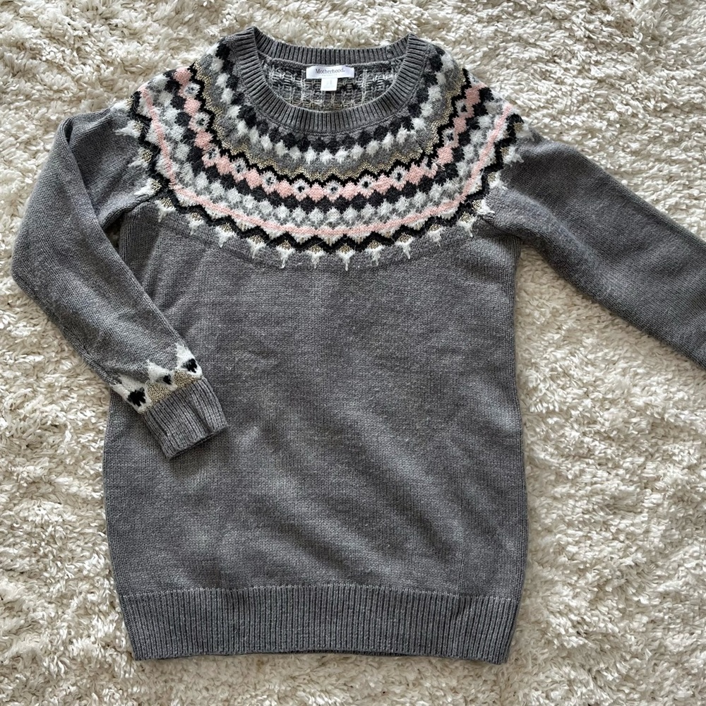Motherhood Maternity Fair Isle Sweater size Medium